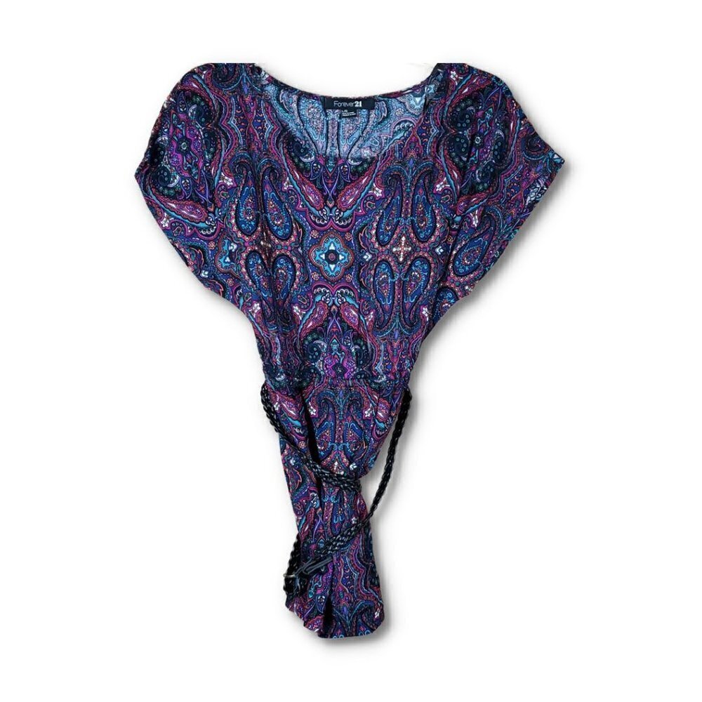 🚨008 Forever21 Short Sleeve Paisley Tunic